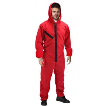 Imagem de Fantasia Macacão Vermelho Fugitivo Presidiário