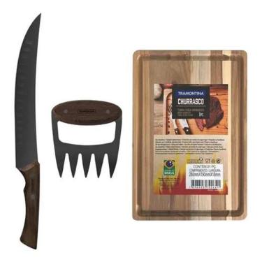 Imagem de Kit Faca Churrasco Butcher,Garra Black Em Aço Inox