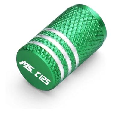Imagem de Tampas de haste de válvula de pneu de roda CNC capas herméticas para motocicleta compatível com MSX125 MSX125Grom MSX125SF MSX 125Grom 125 125SF (1 peça verde)
