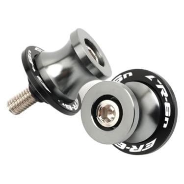 Imagem de Carretéis de braço oscilante de motocicleta 10M deslizantes de parafuso giratório Bobinas de suporte compatíveis com ER6N 2006-2016 2007 (titânio)