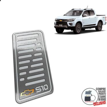 Imagem de Descanso De Pé Em Aço Inox Chevrolet S10 2021 2022 Prata