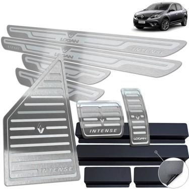 Imagem de Kit Descanso Pedaleira Soleira Logan Intense 2020 Prata AR