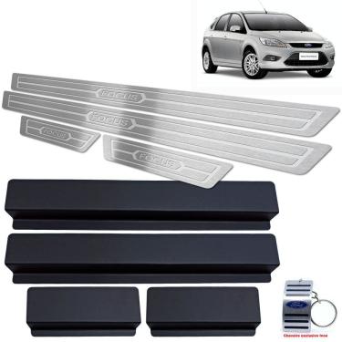 Imagem de Soleira Em Aço Inox Focus 2009 a 2013 Prata Baixo Relevo