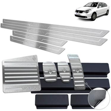 Imagem de Pedaleira Soleira Descanso Prata Renault Symbol 2009 A 2013