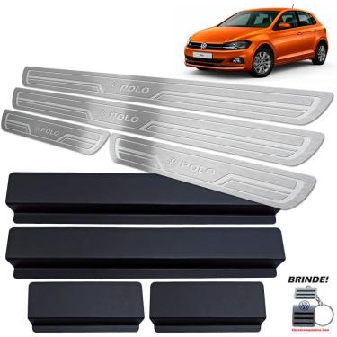 Imagem de Soleiras Inox Polo 2019 2020 Gravação em Prata Baixo Relevo