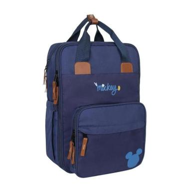 Imagem de Mochila Maternidade Premium Mickey Azul Com Trocador Babygo