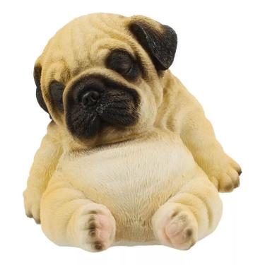 Imagem de Cachorro Pug Dormindo 12cm - Animais Resina