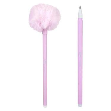 Imagem de Caneta Gel Apagável Fluffy 0.7mm com Pompom - BRW, Rosa