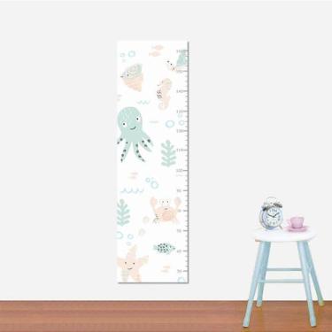 Imagem de Régua de Crescimento Adesiva Fundo do Mar - 1,20m x 0,35m - no-brand