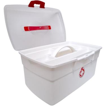 Imagem de Caixa Remedio, Maleta de Primeiros Socorros Grande Durabilidade OrganizaçãO, Higienica Livre de Odores Facil Limpar, Adequado para FamíLias