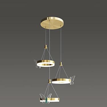 Imagem de Lustres de cristal de luxo, iluminação de lustre de quarto, luz pendente de cabeceira, luminárias de parede de fundo de alumínio dourado, lustre de teto LED - iluminação suspensa para sala d