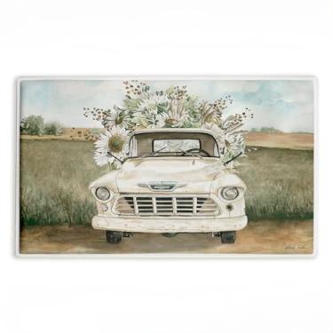 Imagem de Stupell Industries Tapete de pelúcia vintage estampado para casa de banho, design de Cindy Jacobs, 76 x 0,8 x 45 cm