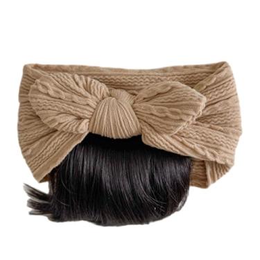 Imagem de Ubxvamm Touca de cabelo para recém-nascidos, para bebês, meninas, cosplay com lindo laço, acessórios de cabelo festivos