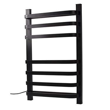 Imagem de Toalheiro aquecido de parede com 7 barras aquecidas para secagem elétrica para montagem na parede, alumínio leve