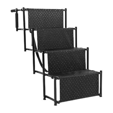 Imagem de HEEPDD, Escadas e Degraus para Animais de Estimação Design Antiderrapante Estrutura de Metal Leve Com Alças de Segurança Texturizadas para Caminhões SUV Camas Sofás para Animais de Estimação, Rampa