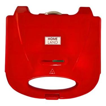 Imagem de Sanduicheira Elétrica E Grill Antiaderente Homeland Cor Vermelho
