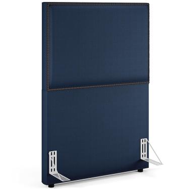 Imagem de Cabeceira Box Solteiro Com Tachas 100 cm Vicenza L02 Facto Azul Marinho - Lyam Decor