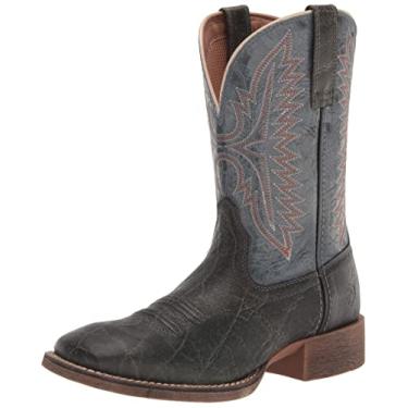 Imagem de ARIAT Bota Country Esporte Infantil Unissex Smokewagon, Carvão/Azul Lua, 9 Wide Big Kid