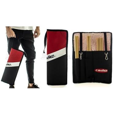 Imagem de Bag de Baquetas C. Ibañez Stick Bag SS Super Sport Revestimento Pelúcia e alça para fixar no surdo
