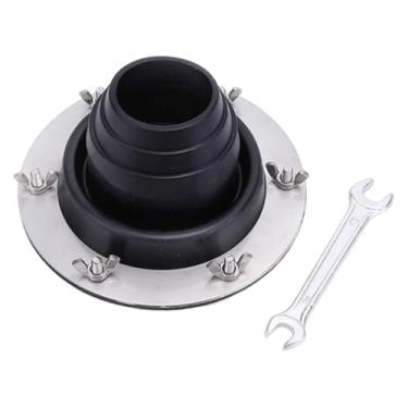 Imagem de UGPLM Anel de proteção anti-escaldante para fogão de tenda, tubo resistente ao fogo, ventilação, cobertura, flashing para garagem, fogão quente, galpão, Preto