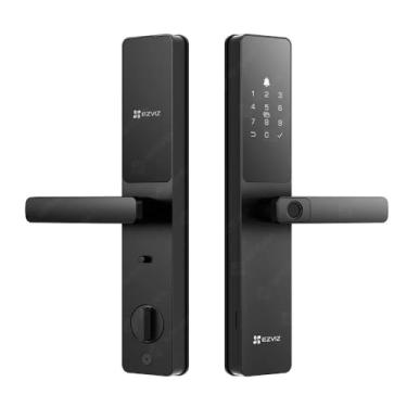 Imagem de Fechadura Digital Y2000 de Embutir TRAVA de 4 pinos, WiFi IP65 c/Campainha – Biometria, Senha, Tag, Chave Mecânica, App, Alexa/Google, Trava Automática, Alarme Intrusão, Portas de 30 a 110mm - PRETA