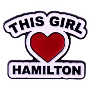 Imagem de This Girl Loves Hamilton Broadway Musical Theater Alexander Lafayette Heart Fan 3 cm Emblema de broche esmaltado