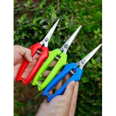 Imagem de 3 tesouras de jardim ergonômicas de aço inoxidável premium – corte sem esforço, estilo clássico para entusiastas de jardinagem doméstica