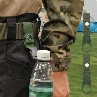 Imagem de 2 peças, clipe de fivela para pendurar, fivela portátil, suporte para garrafa de água, chaveiro, clipe de garrafa de água mineral para cinto de mochila