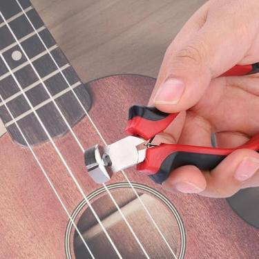 Imagem de Alicate de corda de guitarra, ferramenta de corte de metal para traste de 10,4 cm com cabo de borracha para manutenção de fios de guitarra elétrica