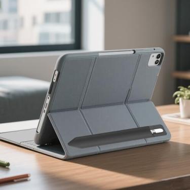 Imagem de Suporte de lápis compatível com Apple Pencil 2ª geração bolsa de bolso de couro - cinza