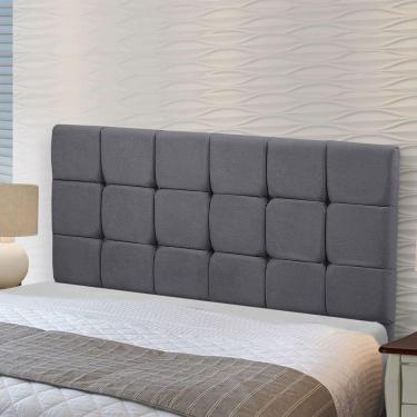 Imagem de Cabeceira Cama Box Queen 1,60 Julia Sued Chumbo Star Confort Chumbo