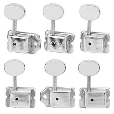 Imagem de Acouto Pegs de Afinação de Guitarra Vintage-semi-fechados 6 Teclas de Afinador Direito Afinação Precisa de Cordas-acessórios de Instrumentos Musicais Entusiastas de Guitarra