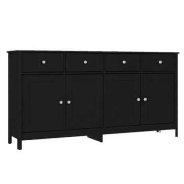 Imagem de Balcao Buffet 4 Portas 4 Gavetas 154 Cm R626 Preto Dtall Preto - MILAN