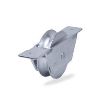 Imagem de ROLDANA CANAL "U" 3 POL 76MM AÇO 1020 C/SUPORTE ABERTO C/ROLAMENTO PORTA PORTAO