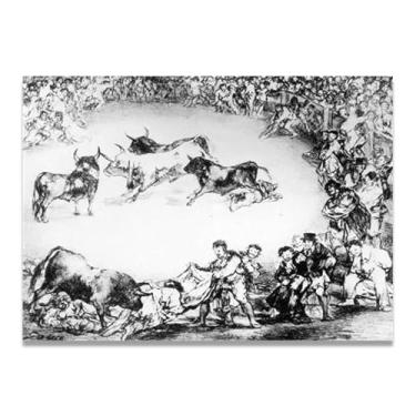 Imagem de LKXGRRSFG Entertainment PartyFrancisco De Goya Impressão em tela romântica espanhola - Obra-prima do influente pintor romântico 80 x 112 cm sem moldura