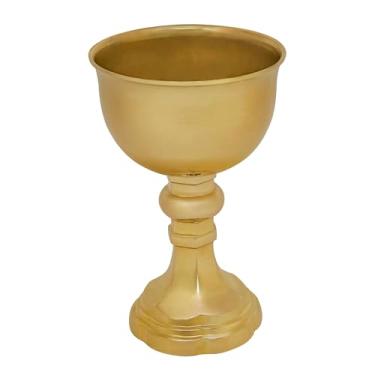 Imagem de Lord of Battles Tálice grande com revestimento de latão estilo medieval – Copo de bebida com design exclusivo | Cálice histórico – Tavern Calyx Medieval Recreation LARP Viking