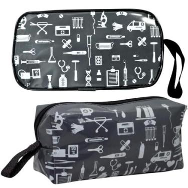 Imagem de Kit Bolsa Enfermagem Case Esteto Capa Aparelho Pressao Luxo - Love Sau