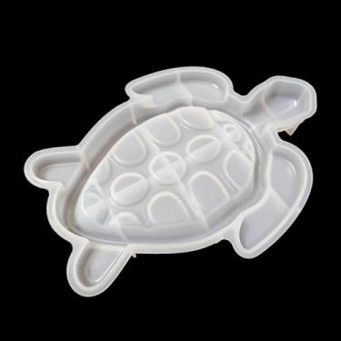 Imagem de Fuehbur Bandeja de resina de tartaruga marinha, molde de silicone, placa de bugiganga de concreto, molde de resinas epóxi para decoração feita à mão, presente de artesanato, suporte de joias
