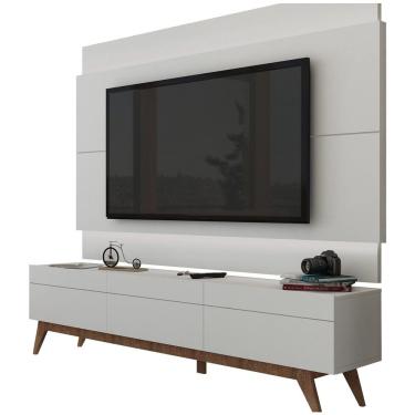 Imagem de Rack Com Painel Para Tv 60 Polegadas Branco Classic 3g 2.2 Com Led - Imcal Móveis