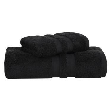 Imagem de Jogo de Toalhas Buddemeyer Algodão Egípcio Banho Preto 2 peças