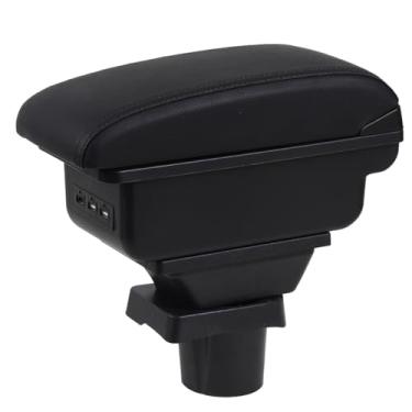 Imagem de OYHCM Caixa de apoio de braço de carro para MINI Cooper/Coupe console central organizador de descanso de braço apoios de braço automotivos (Linha preta)