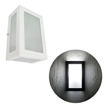 Imagem de Arandela Externa 5 Vidros Alumínio Muro Parede E27 Cor Branc