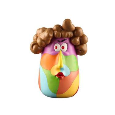 Imagem de Vaso de flores de resina abstrata em forma de rosto criativo colorido 