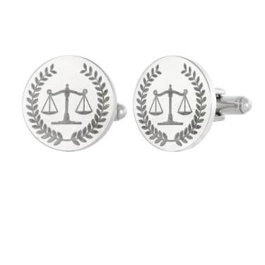 Imagem de Balanças Cufflinks Classic Justice para homens em aço inoxidável - yiw
