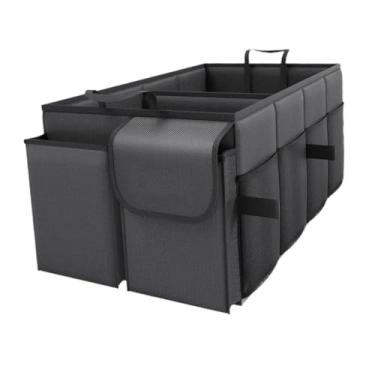 Imagem de Generic Organizador de porta-malas dobrável para homens e mulheres, ideal para guardar objetos e otimizar o espaço. Perfeito para carros, SUVs caminhonetes, Preto