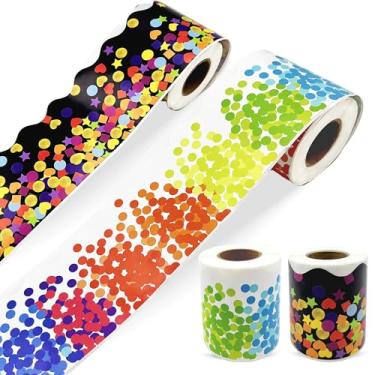 Imagem de YesMvpMvp Bordas de quadro de avisos de 3,8 m decoram quadros de avisos, paredes, janelas, portas, armários, escolas, lousa de sala de aula de Ação de Graças, escola em casa ou decoração de