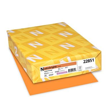 Imagem de Neenah Cartão colorido premium Astrobrights, 29,5 kg, 21 x 28 cm, 250 folhas, laranja cósmico