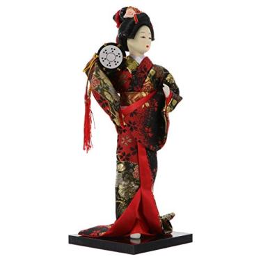 Imagem de Japanese Geisha Kimono Doll Ornament Asian Geisha Collectible Figurine Statue for Office Bar Home Party Table Decoration Style D