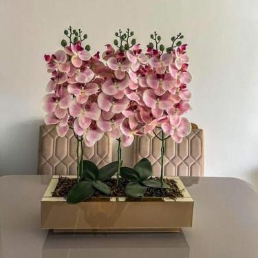 Imagem de Vaso Grande Dourado Espelhado Centro De Mesa - Glass