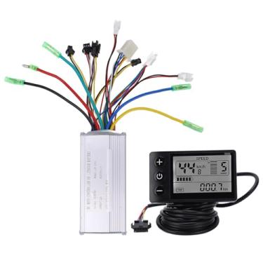 Imagem de Kit de controle de scooter de bicicleta elétrica, controle sem escovas de bicicleta E com visor LCD, painel LCD à prova de intempéries, kit de controle sem escovas para motor de scooter de bicicleta elétrica